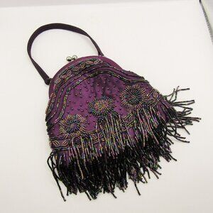 Kate Landry Purple Beaded Purse